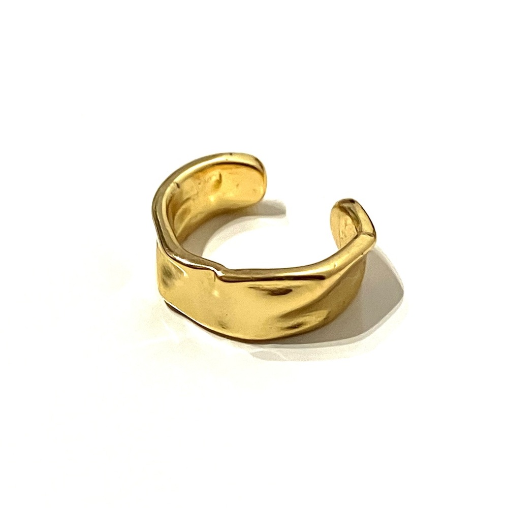 Gold Plated 925 Sterling Textured Ear Cuff